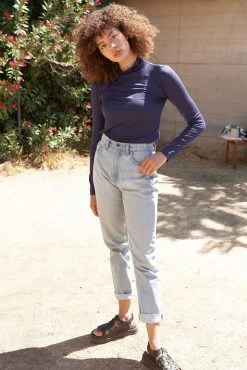 LA Relaxed Smooth Modal Jersey Turtleneck