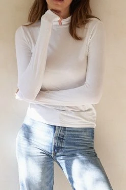 LA Relaxed Smooth Modal Jersey Turtleneck