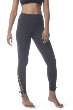 Synergy Organic Clothing Lace Up Legging Pant - Black Sale