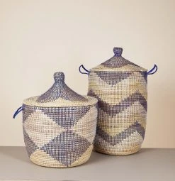 Mbare Large Patterned Hamper Basket