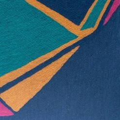 Leah Singh Detroit Wool Throw Pillow Cover - Indigo Home Goods