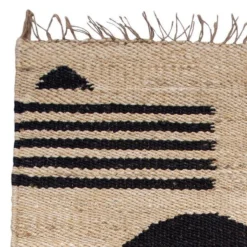 Leah Singh Lola Jute Rug - Circle + Lines