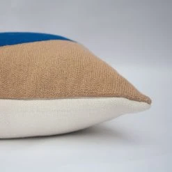 Leah Singh Marianne Circle Wool Throw Pillow Cover - Blue