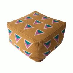 Leah Singh Maya Ochre Pouf
