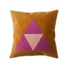 Leah Singh Home Goods Maya Throw Pillow Cover - Triangles
