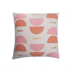 Leah Singh Melanie Wool Floor Pillow Cover - Coral Home Goods