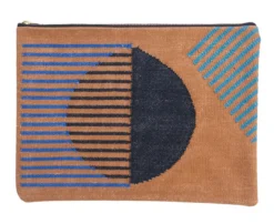 Leah Singh Olivia Stripe Clutch - Ochre Handcrafted