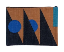 Leah Singh Handcrafted Olivia Triangle Clutch - Ochre