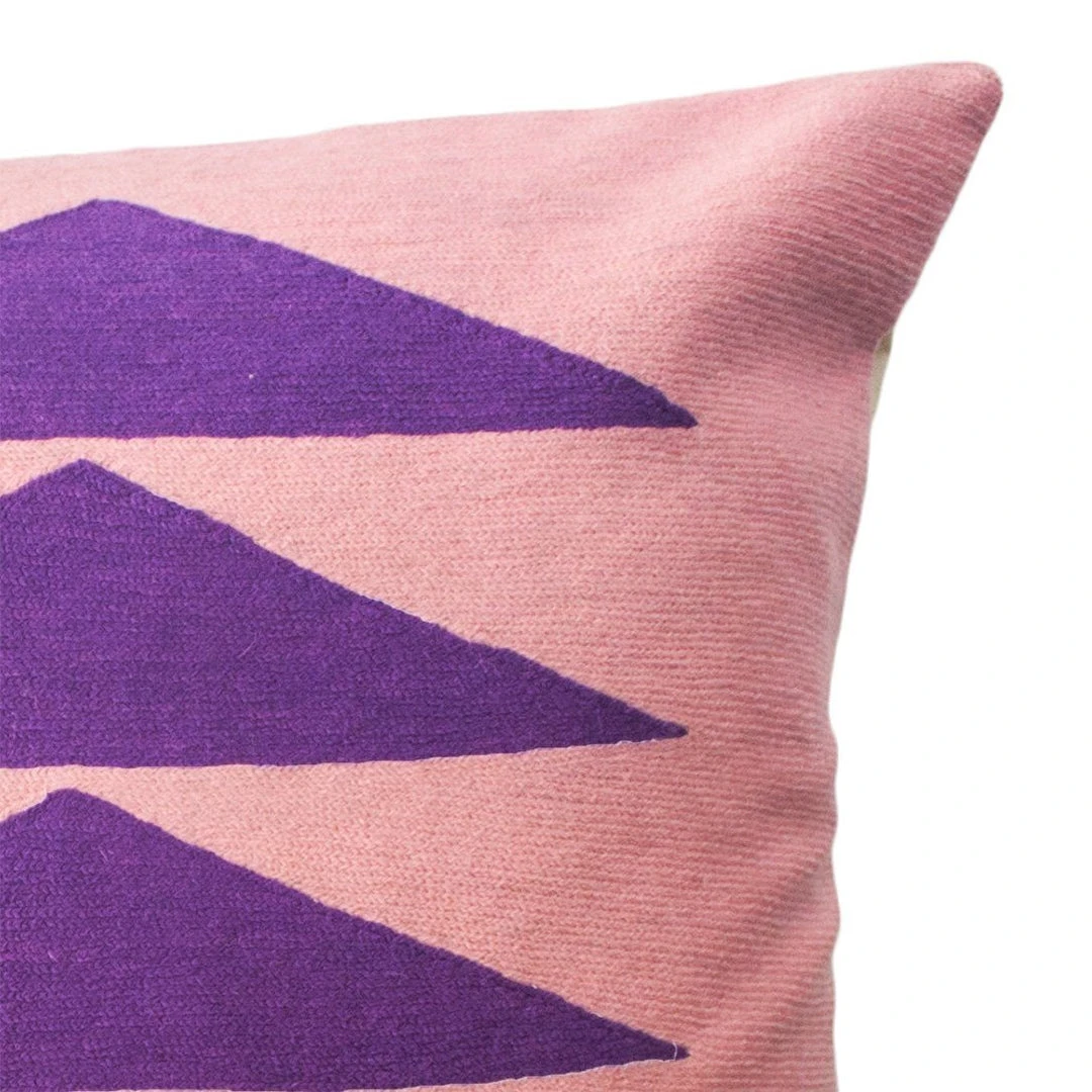 Leah Singh Palm Springs Wool Throw Pillow Cover - Purple 4 Leah Singh Palm Springs Wool Throw Pillow Cover - Purple