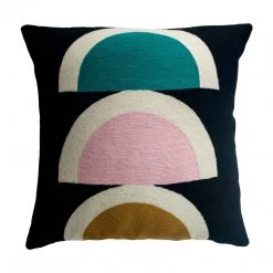 Leah Singh Viola Wool Throw Pillow Cover - Black Home Goods