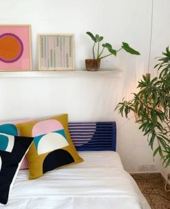 Leah Singh Viola Throw Pillow Cover - Blush 9 Leah Singh Viola Throw Pillow Cover - Blush