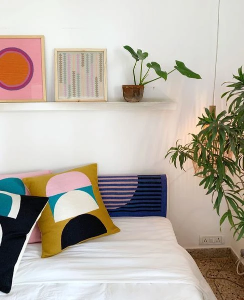 Leah Singh Viola Throw Pillow Cover - Blush 5 Leah Singh Viola Throw Pillow Cover - Blush