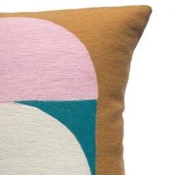 Leah Singh Home Goods Viola Wool Throw Pillow Cover - Ochre 16 Leah Singh Home Goods Viola Wool Throw Pillow Cover - Ochre