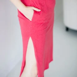 Leena & Lu Pima Long Dress - Coral BIPOC Owned 9 Leena & Lu Pima Long Dress - Coral BIPOC Owned