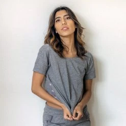 Leena & Lu Pima Short Pajama Set - Gray Best Sellers