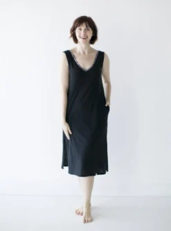 Leena & Lu BIPOC Owned Pima Long Dress - Black