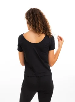 Leena & Lu Pima Short Sleeve Tee - Black BIPOC Owned