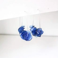 Giulia Letzi + META Jewelry Leona Upcycled Drop Earrings - Deep Blue