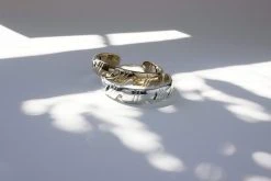 L.Greenwalt Jewelry Abstract Monstera Cuff