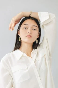 L.Greenwalt Jewelry Abstract Monstera Cuff