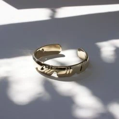 L.Greenwalt Jewelry Abstract Monstera Cuff