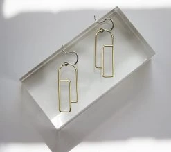 L.Greenwalt Jewelry Streamline Long Profile Earrings