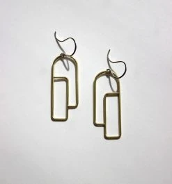 L.Greenwalt Jewelry Streamline Long Profile Earrings