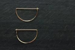 L.Greenwalt Jewelry Crescent Hoop Earrings Best Sellers