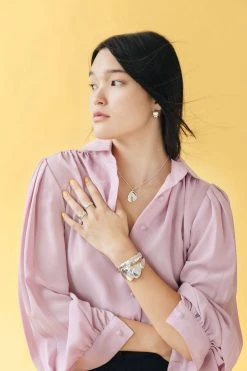 L.Greenwalt Jewelry Euphorbia Hoop Earrings