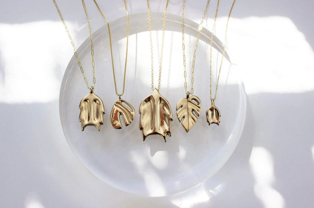 L.Greenwalt Jewelry Best Sellers Monstera Necklace 12 L.Greenwalt Jewelry Best Sellers Monstera Necklace