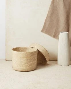 Minna Lidded Palm Basket