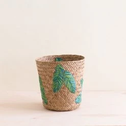 LIKHÂ Leaf Embroidery Basket
