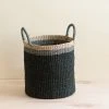 LIKHÂ Black Floor Basket With Handles Home Goods