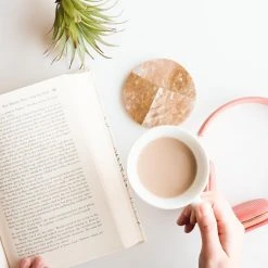 LIKHÂ Cracked Mother Of Pearl Coaster Set