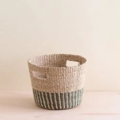 LIKHÂ Gray + Natural Tapered Basket