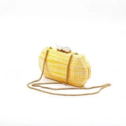 LIKHÂ Yellow Shibori Pattern Clutch