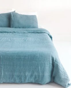 Creative Women Denim Blue Linen Duvet Set Home Goods