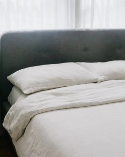 Creative Women Home Goods Natural Chambray Linen Duvet Cover Set