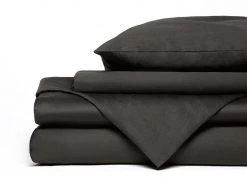 Looma Sateen Sheet Set - Charcoal