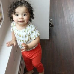 Lucky Bug Clothing Kids' + Baby Kids' Essential Bamboo Stretch Tomato Leggings