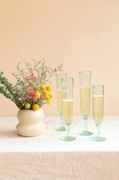 Magda Made Best Sellers Recycled Glass Champagne Flutes