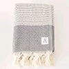 Amante Marketplace Magis Diamond Turkish Towel / Throw Blanket - Black