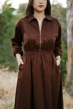 Mien Clothing Maison Midi Dress - Hickory