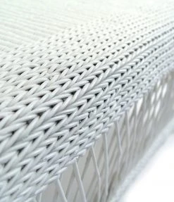 Mbare Malawi Cane Loveseat - White