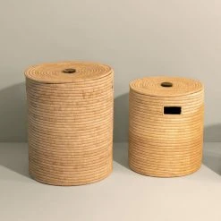 Mbare Malawi Mahogany Handle Basket