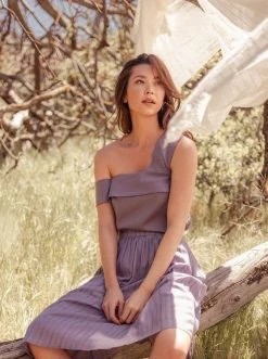 Valani Malina Tencel Top - Purple Sage Clothing