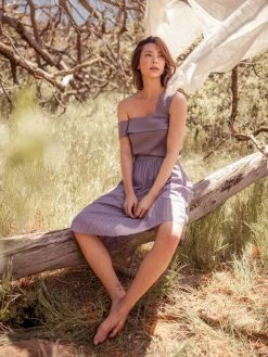 Valani Malina Tencel Top - Purple Sage Clothing