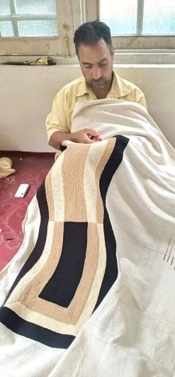 Leah Singh Marianne Wool Lumbar Pillow Cover - Blue Home Goods