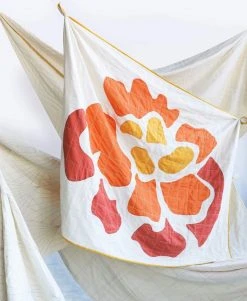 Anchal Marigold Bloom Throw Quilt