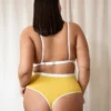 Mary Young High Waist Bamboo Thong - Citrine Sustainable Materials 1 Mary Young High Waist Bamboo Thong - Citrine Sustainable Materials